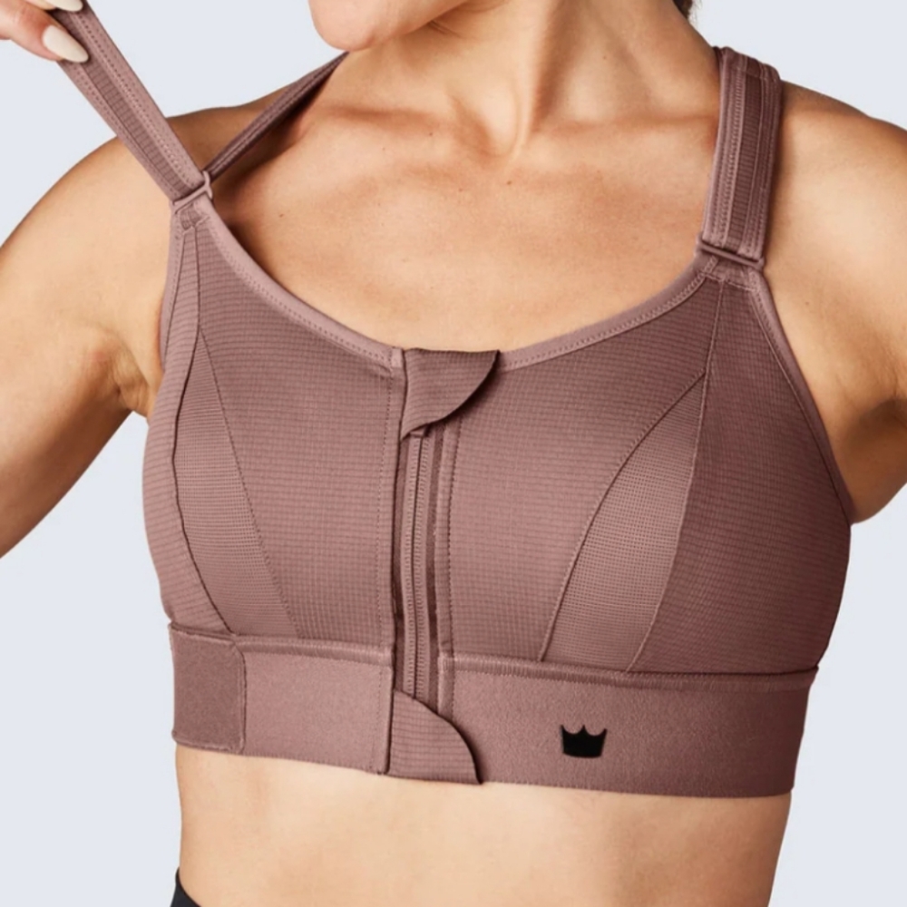 SHEFIT 110002 Womens Ultimate Sports‎ Bra High Impact Adjustable 4Luxe 46 Rose